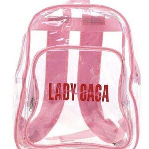 Lady Gaga See Through New Pink Clear Backpack